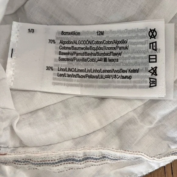 Mayoral 3 piece baby boy linen short set bucket hat striped neutral 12 months - Picture 3 of 12